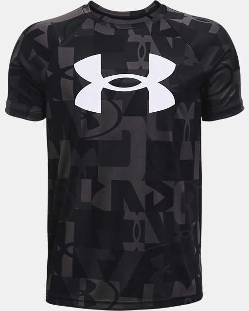 Boys' UA Tech™ Big Logo Printed Short Sleeve | Under Armour Boys' UA Tech™ Big Logo Printed Short Sleeve | Under Armour